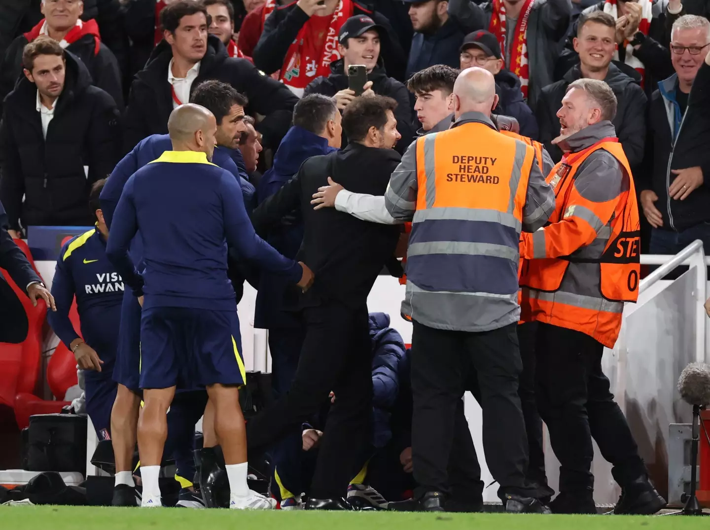 Simeone was sent off for his actions. Image credit: Getty