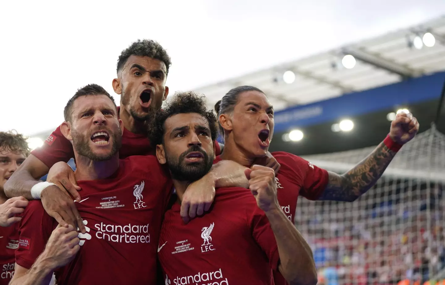 Liverpool's Mohamed Salah celebrates scoring (PA Images/Alamy)