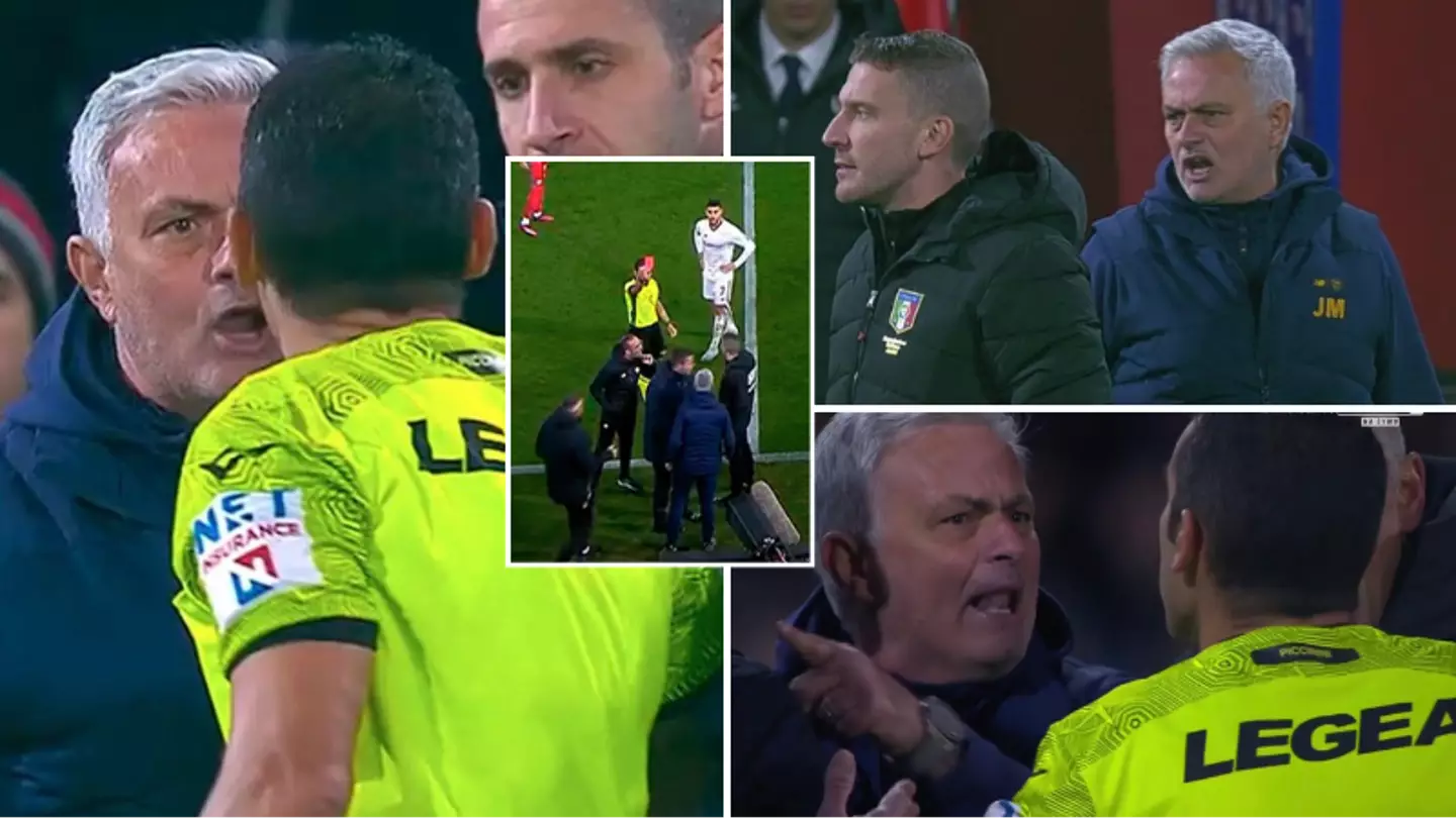 Jose Mourinho sent off for dissent, fans think he used a very harsh English swear word