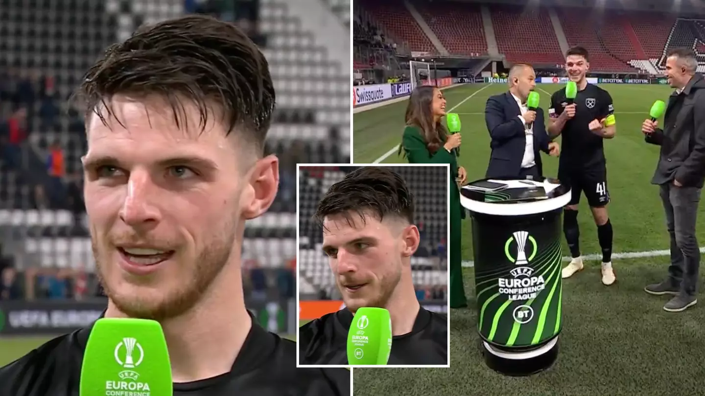 Declan Rice gives classy interview after West Ham reach Europa Conference League final