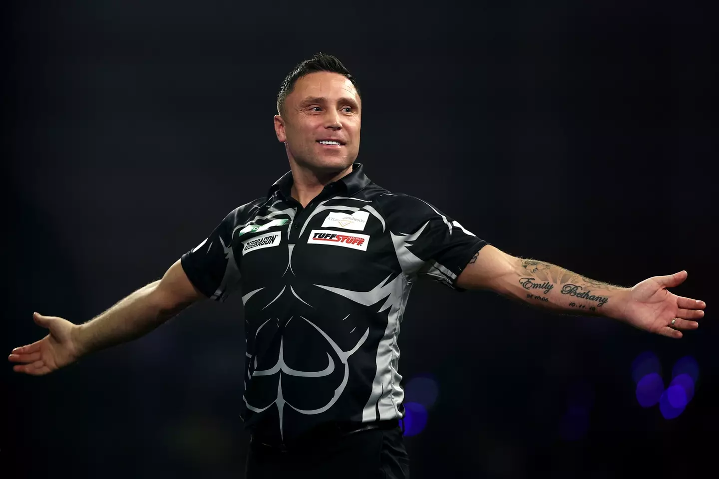 Gerwyn Price in action at the 2026 World Darts Championship. Image: Getty