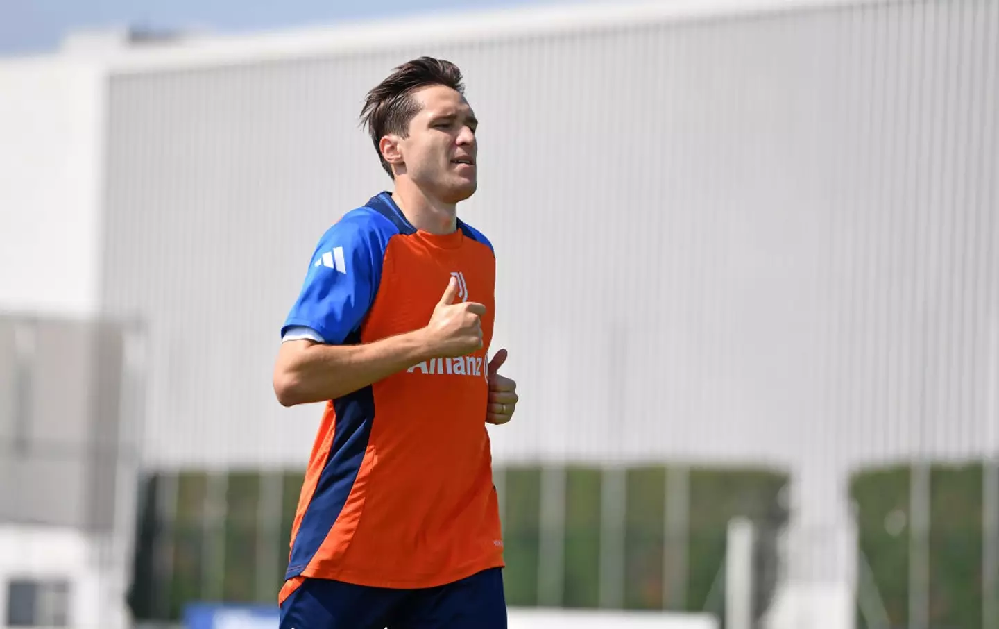 Federico Chiesa in pre-season training with Juventus -