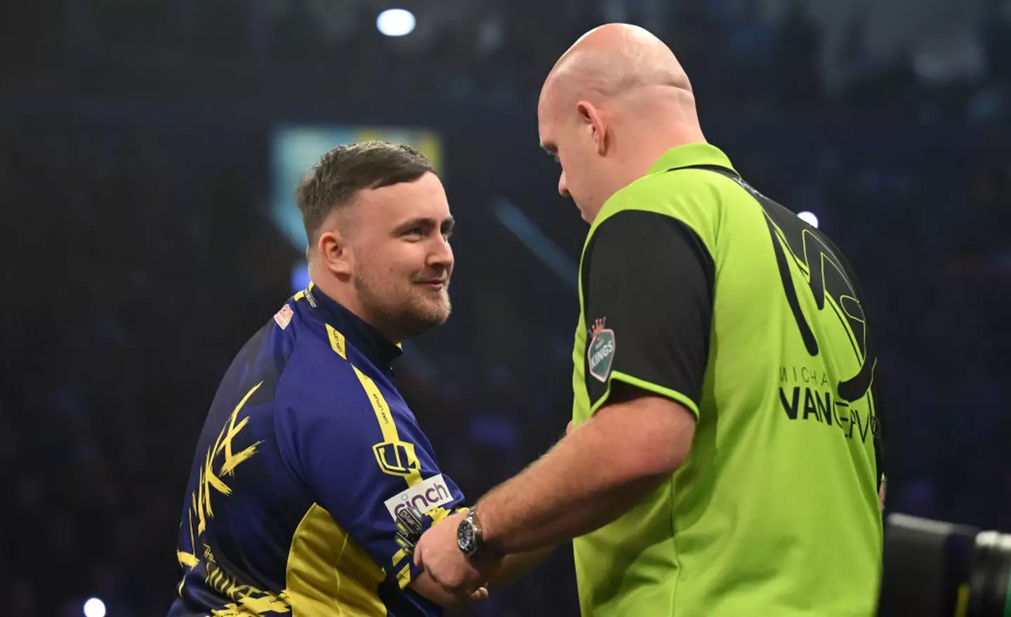 Michael van Gerwen beat Luke Littler 6-5 on the first week of the 2025 Premier League (Image: Getty)