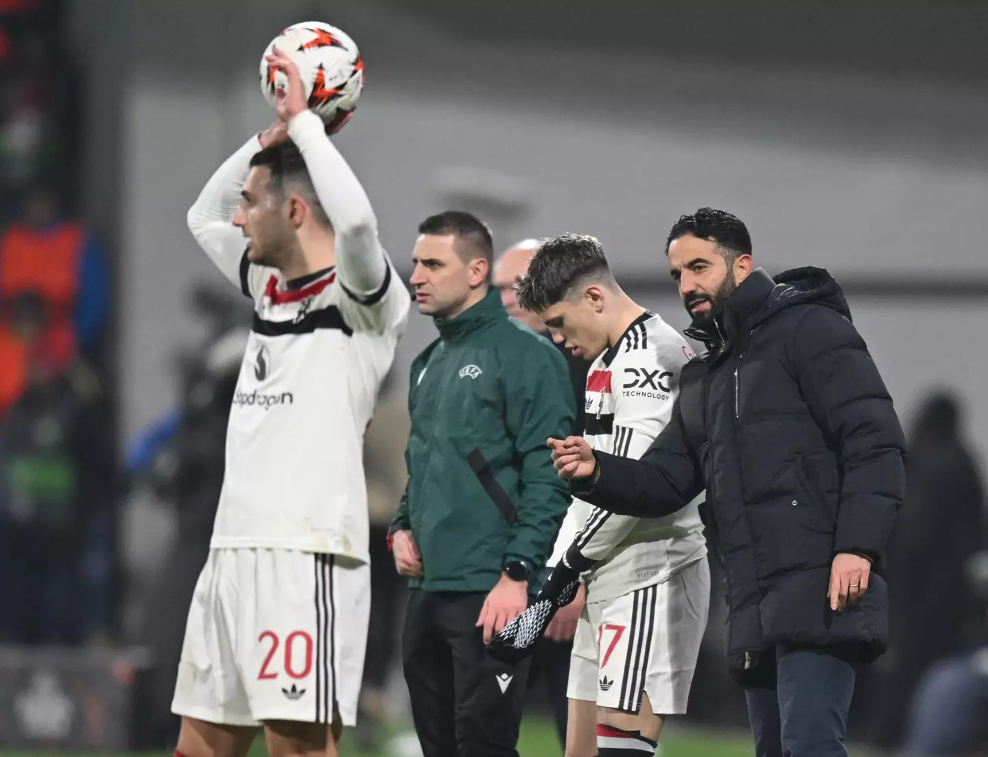 Garnacho came on as a late sub in their Europa League clash against Viktoria Plzen. Image credit: Getty