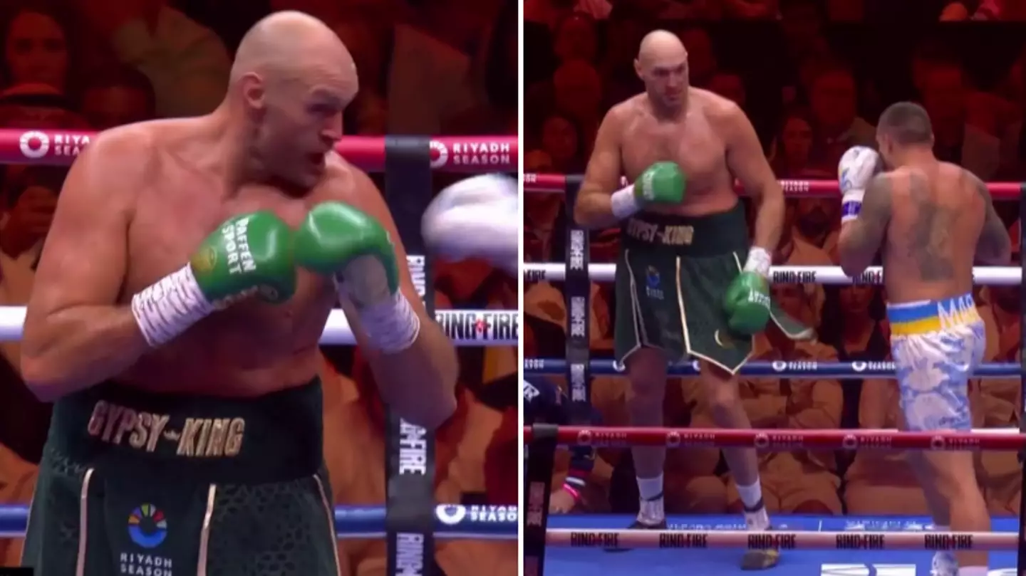 Fans question Tyson Fury's 'illegal' kit just seconds into Oleksandr Usyk fight