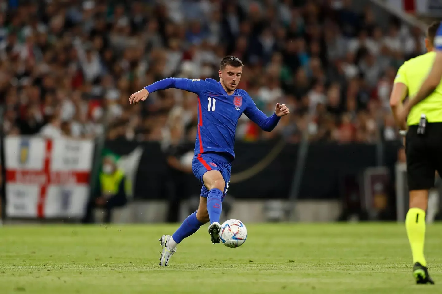 Mason Mount in action for England against Germany. (Alamy)