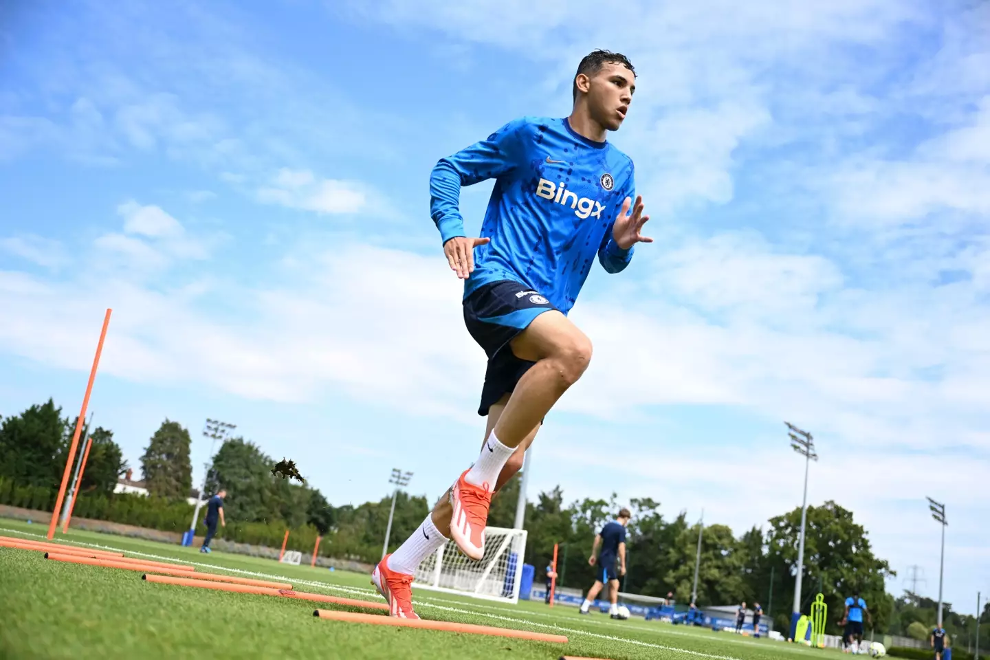 Deivid Washington during a Chelsea pre-season training session. Image: Getty