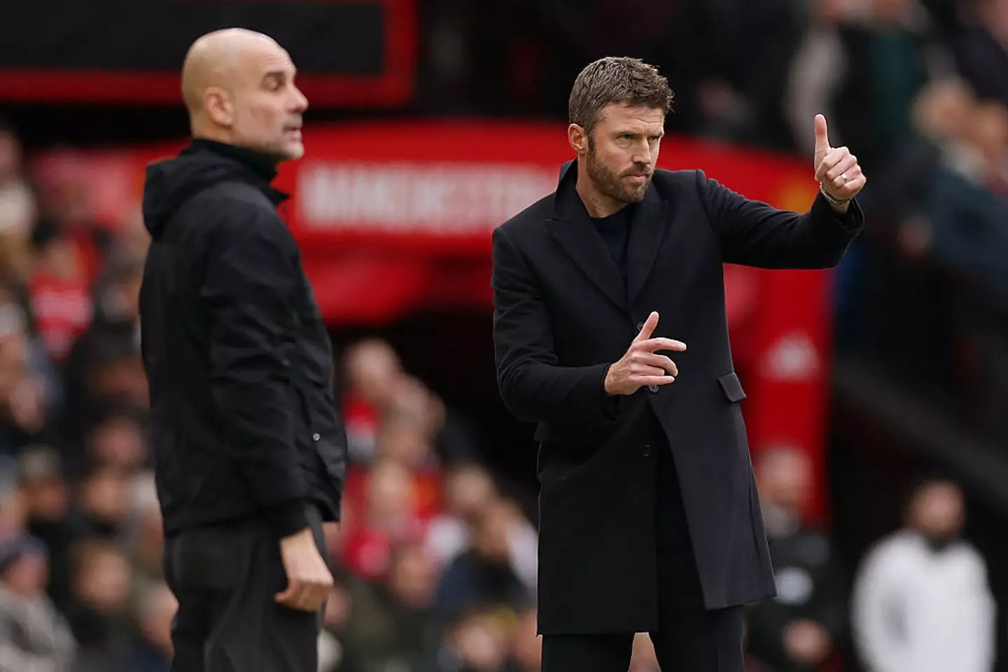 Michael Carrick took charge of Man Utd against Man City (Credit:Getty)