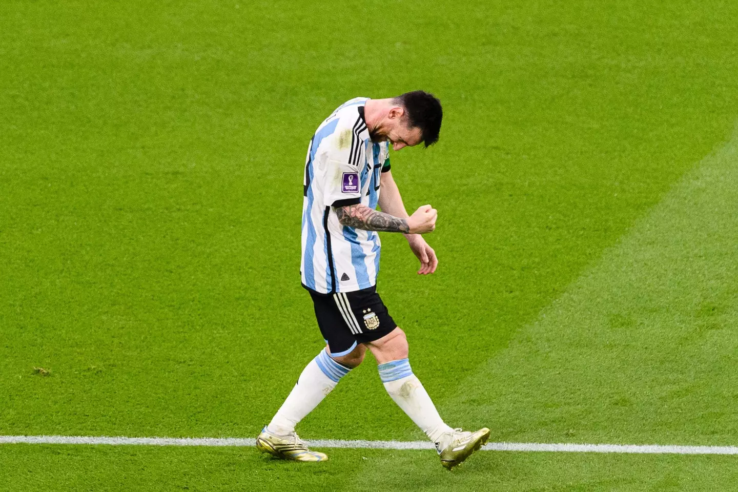 Lionel Messi celebrates after scoring for Argentina against Mexico. Image: Alamy 