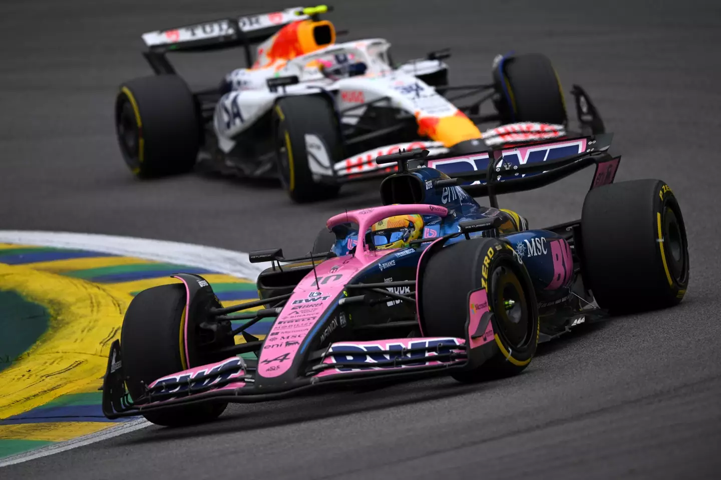 Pierre Gasly driving for Alpine at the Brazilian Grand Prix (Image: Getty)