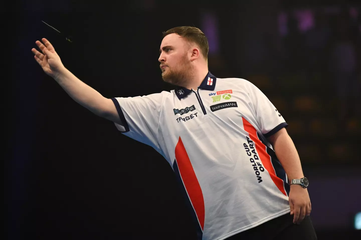 Luke Littler in action during the World Cup of Darts (Image: Getty)