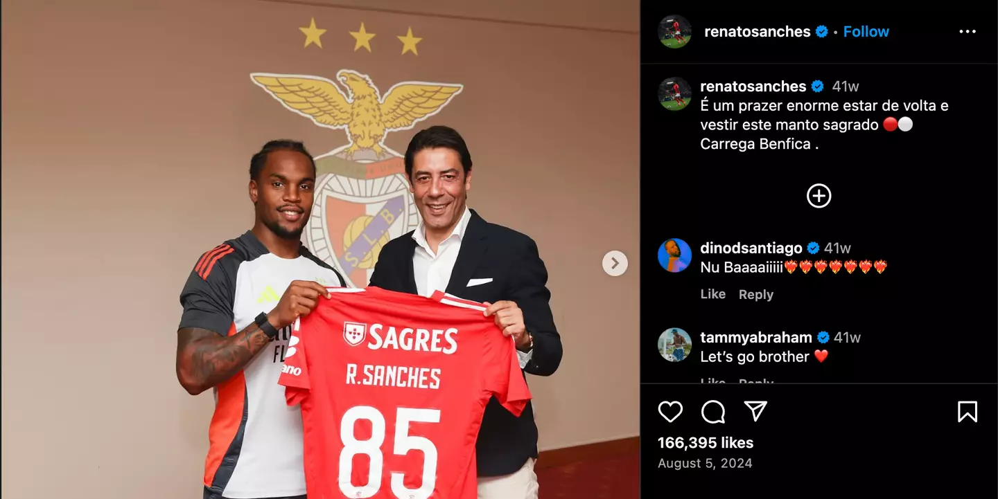 Image: Instagram/Renato Sanches