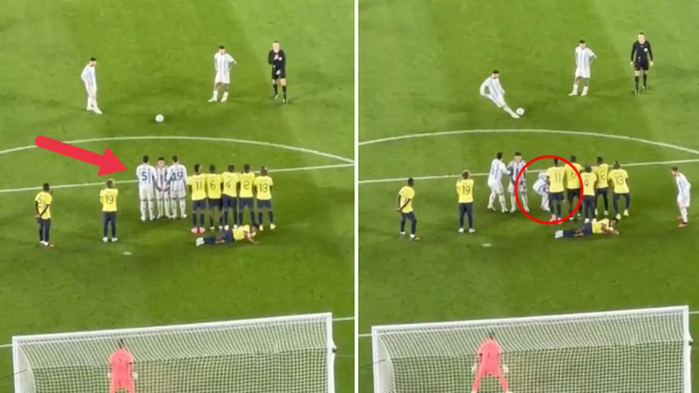 Fan notices genius tactic for Lionel Messi’s free kick, the keeper didn’t stand a chance