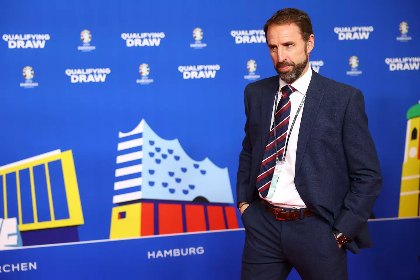 England manager Gareth Southgate before the Euro 2024 draw. (Alamy)