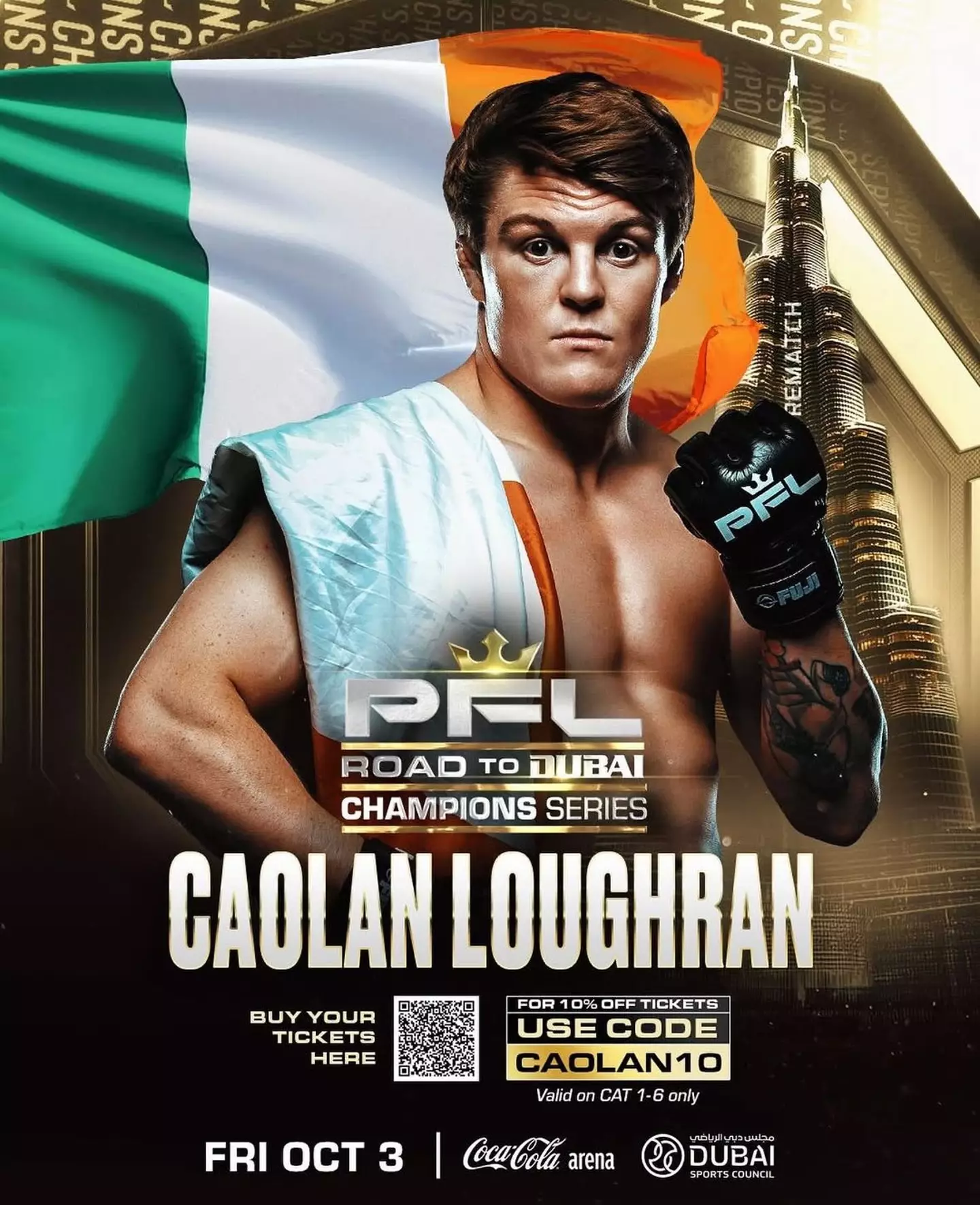 Caolan Loughran makes his PFL debut on Friday. Image: PFL