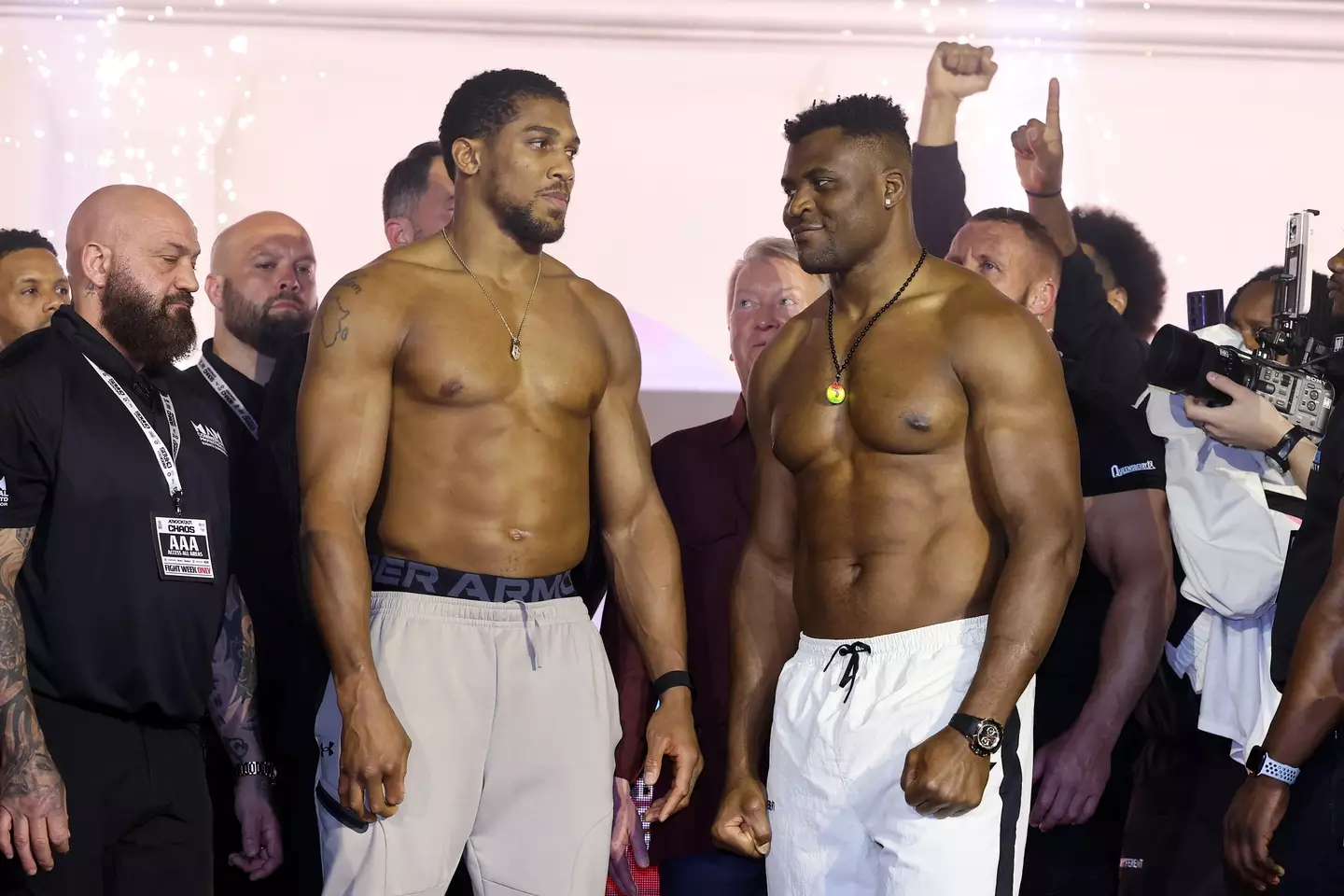 Joshua and Ngannou's bout takes place in Saudi Arabia on Friday (Getty)