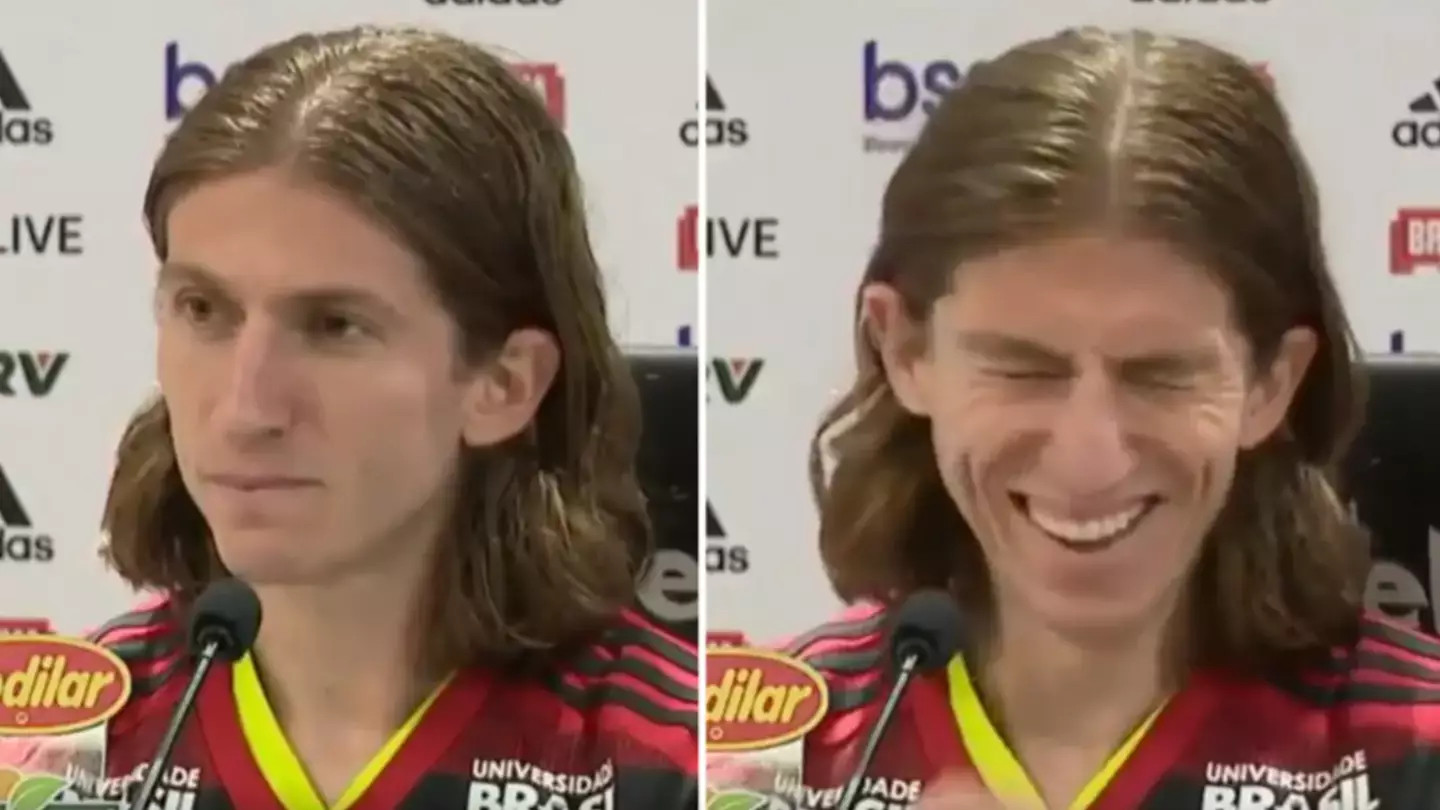 Sex noise playing off journalist's phone in Filipe Luis' Flamengo press conference is hilarious