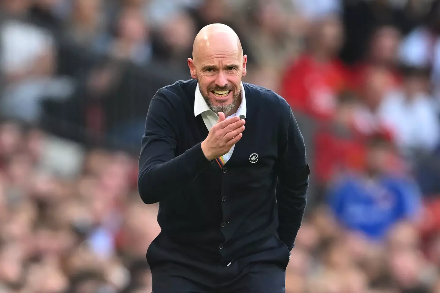 Erik ten Hag on the touchline. Image: Getty