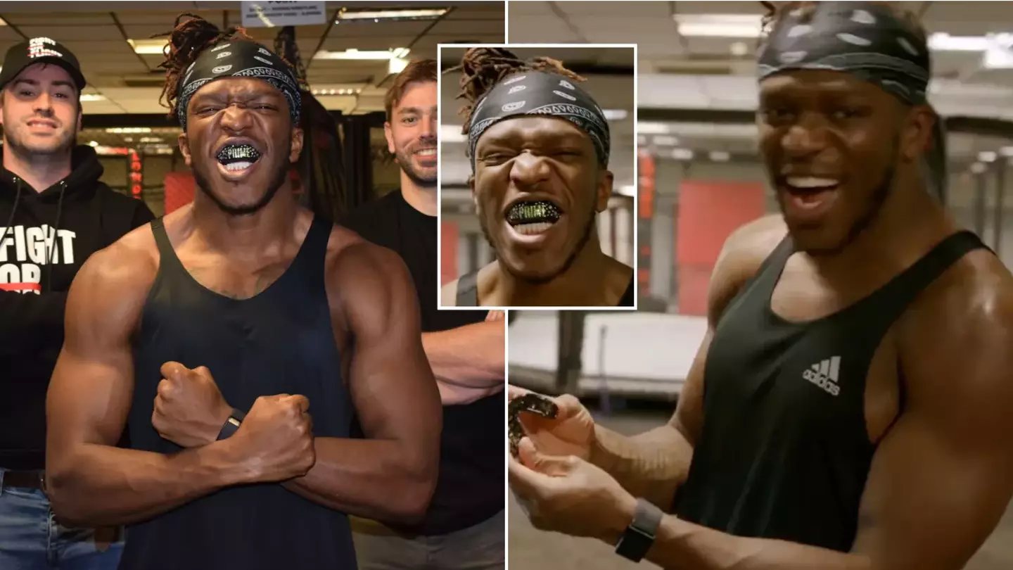 KSI flaunts 'world's most expensive' mouthguard which he will use in fight vs Tommy Fury