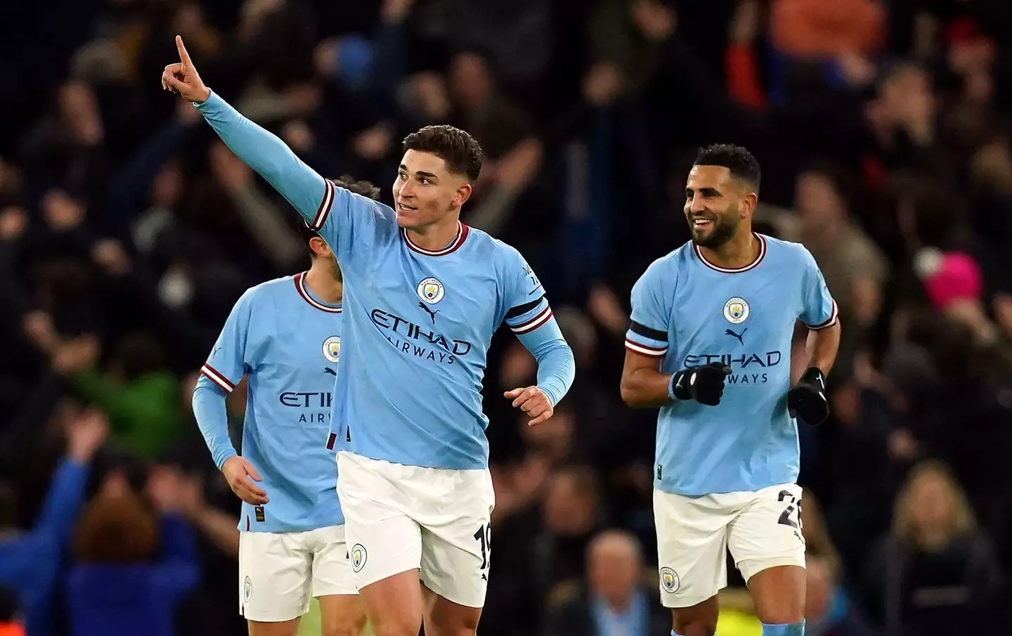 Alvarez celebrates his goal. (Image