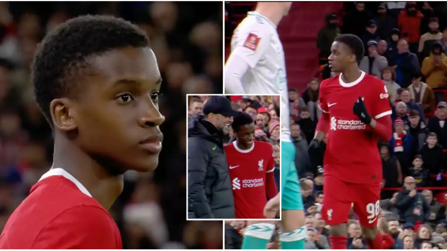 Jurgen Klopp's reaction before Trey Nyoni made history-making appearance vs Southampton is so wholesome