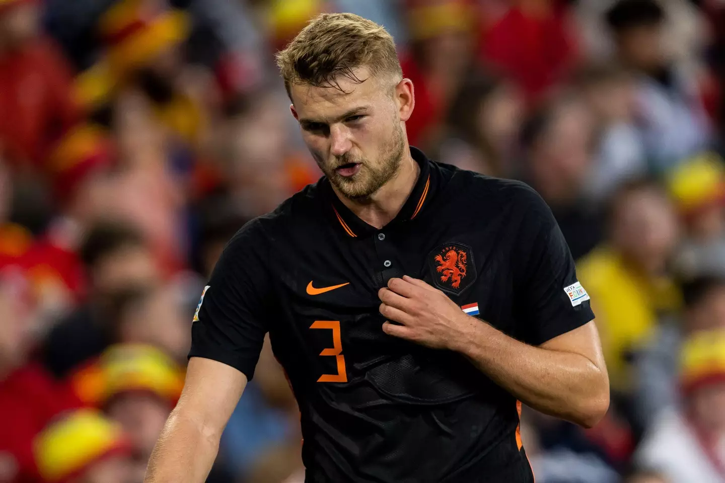 Matthijs de Ligt in action for Netherlands. (Alamy)