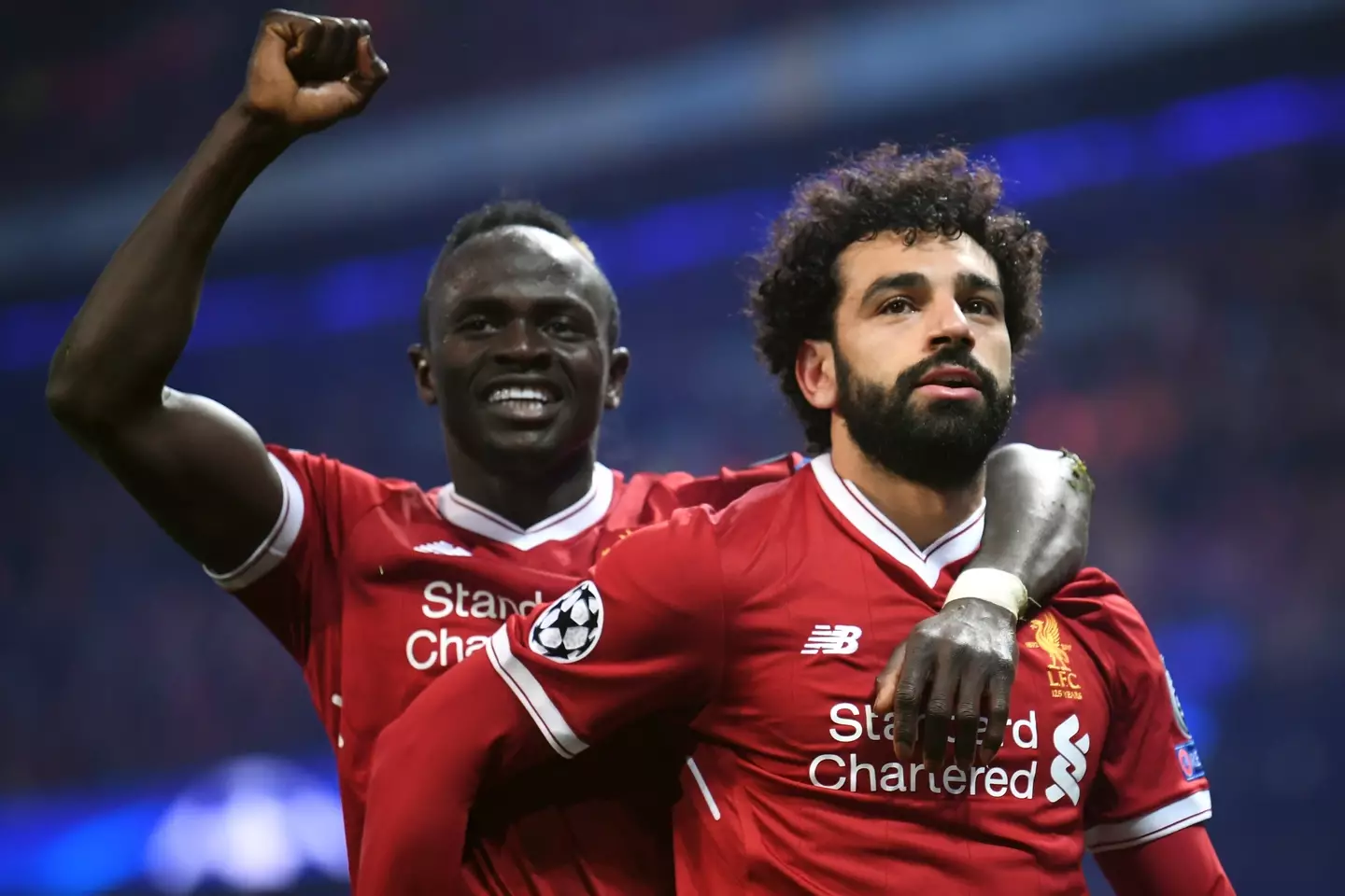 Mohamed Salah and Sadio Mane celebrate a Liverpool goal. Image: Getty