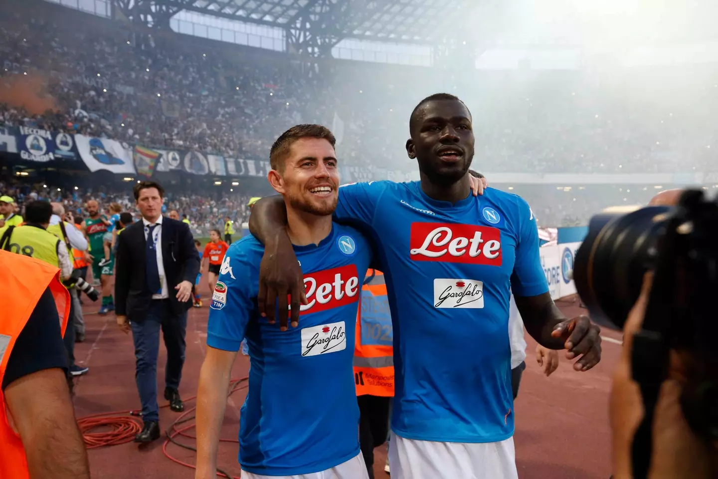 Jorginho and Kalidou Koulibaly for Napoli. (Alamy)