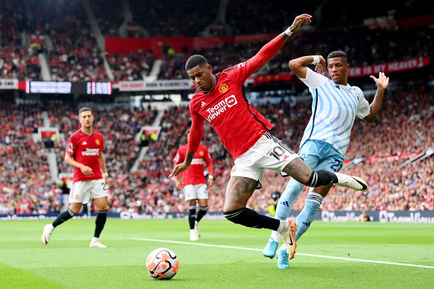 Marcus Rashford won a penalty in Manchester United's win over Nottingham Forest. (