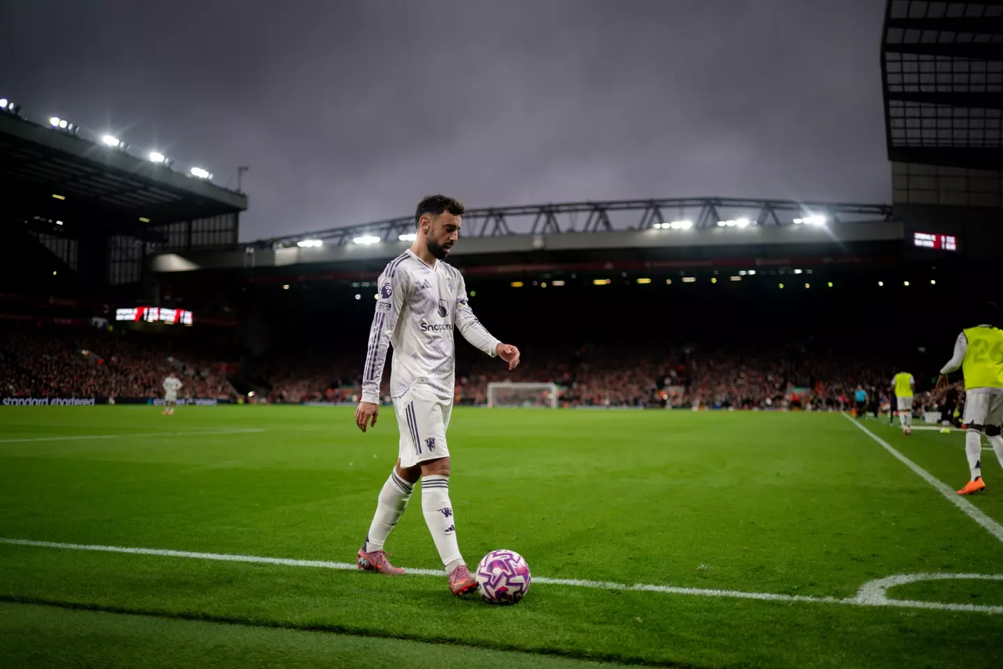 Bruno Fernandes was linked with a move away from Manchester United. Image: Getty