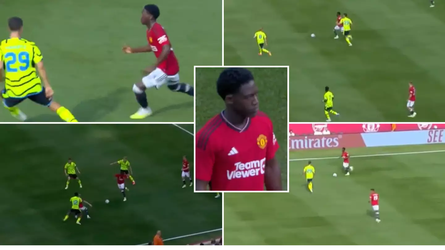 A compilation of Kobbie Mainoo's incredible performance against Arsenal is going viral