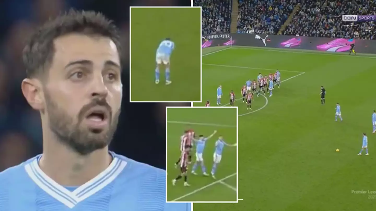 Bernardo Silva might have taken the worst free-kick in history vs Brentford