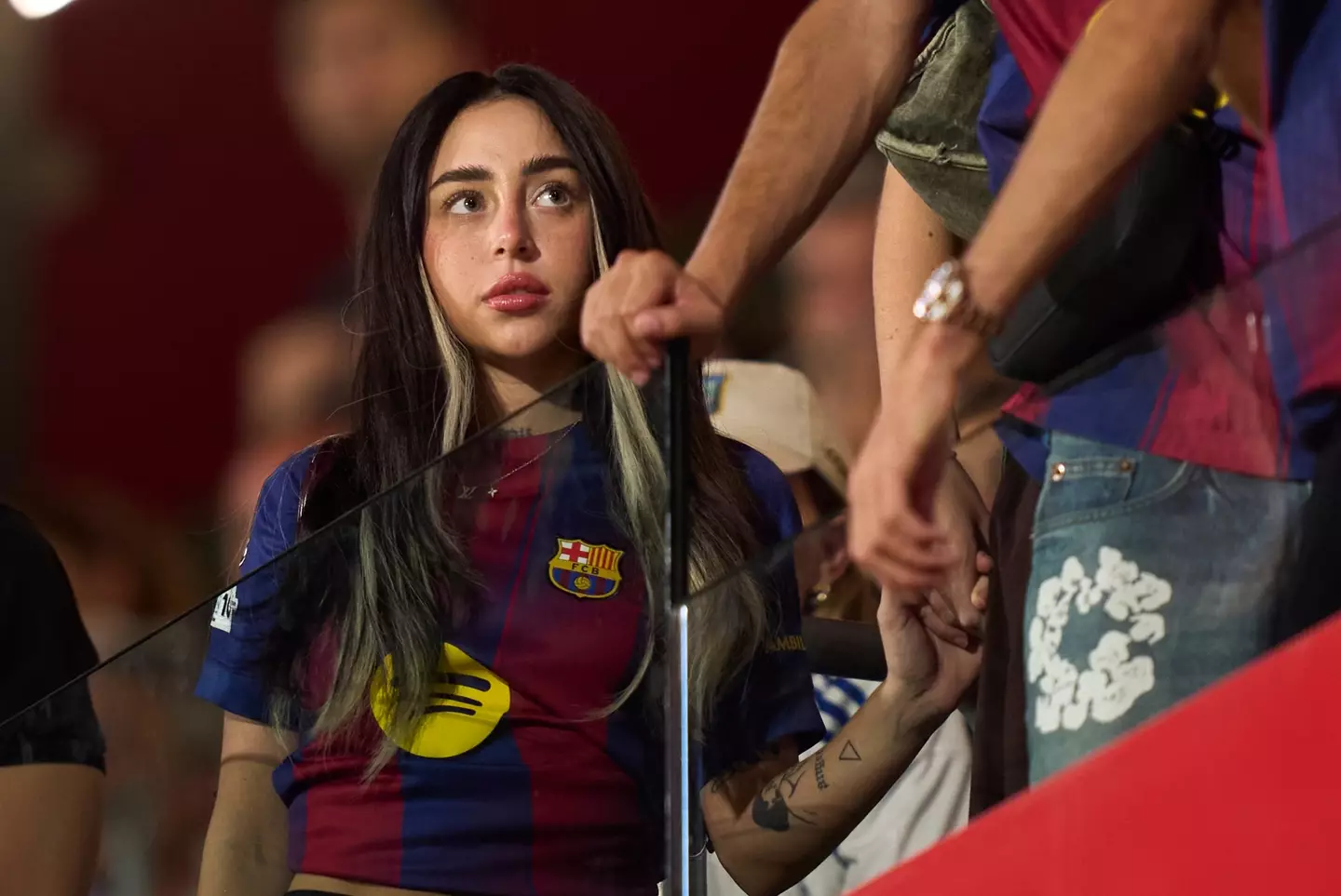 Nicki Nicole watching Lamine Yamal for Barcelona (credit: getty)
