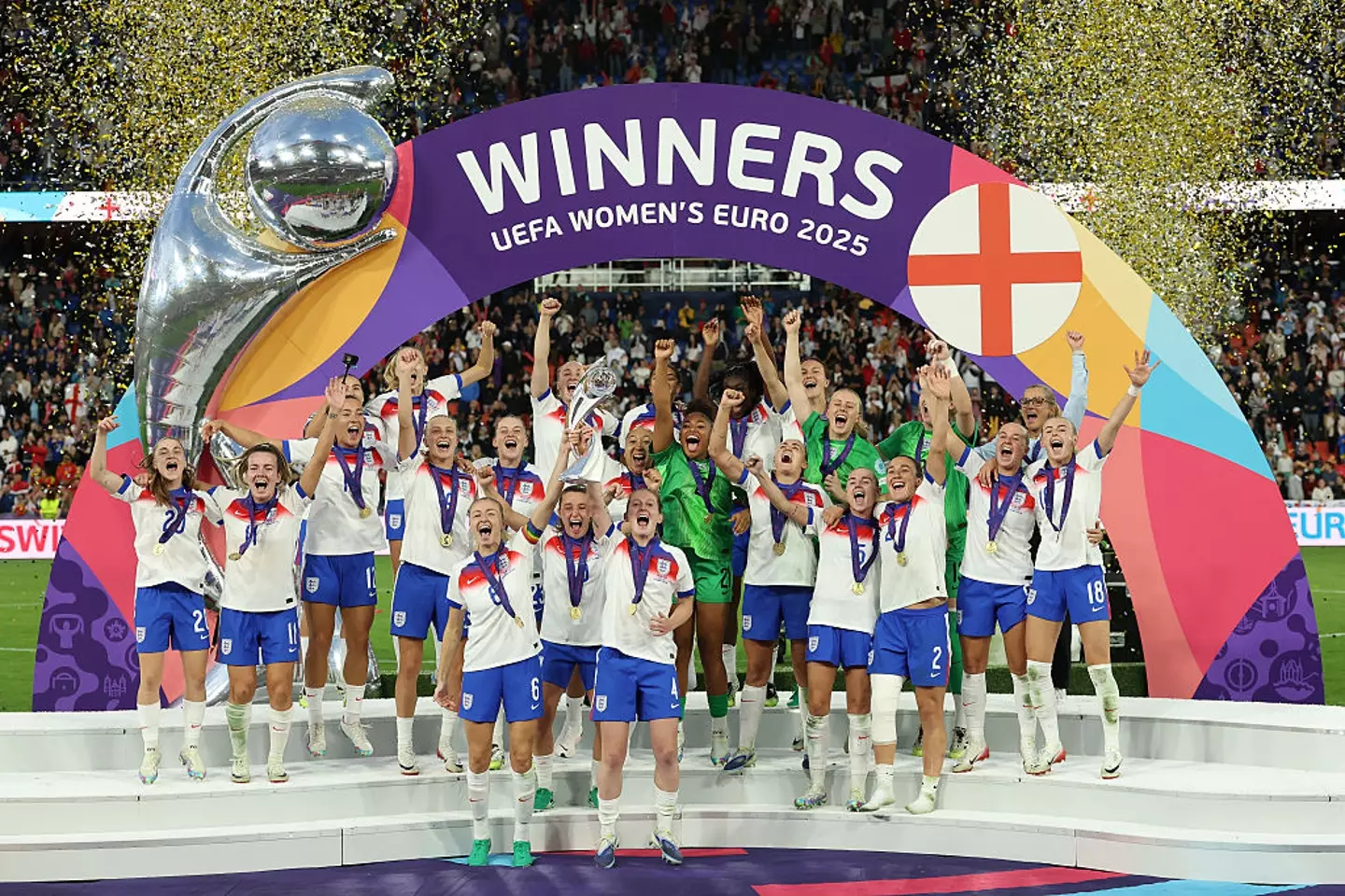England won the Euro 2025 final in Basel. (Image: Getty)