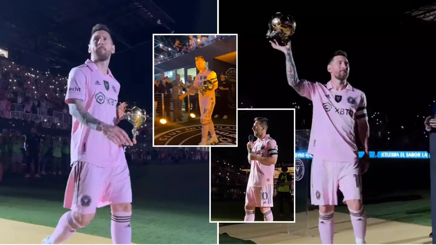 Lionel Messi receives spine-tingling reception as he presents eighth Ballon d’Or to Inter Miami fans