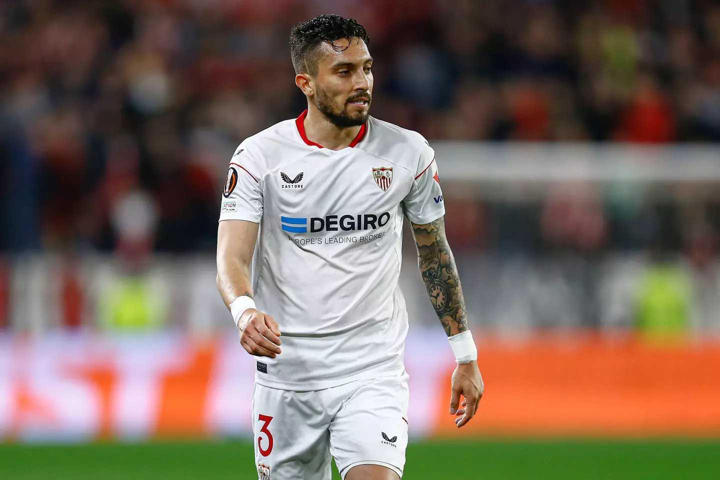 Telles playing for Sevilla in the Europa League. Image: Alamy