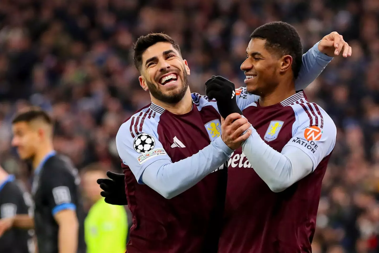Marco Asensio celebrates after scoring against Club Brugge in the Champions League (Image: Getty)
