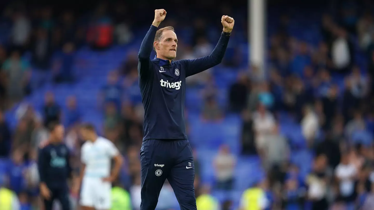 Thomas Tuchel celebrates Chelsea's win against Everton. (Alamy)