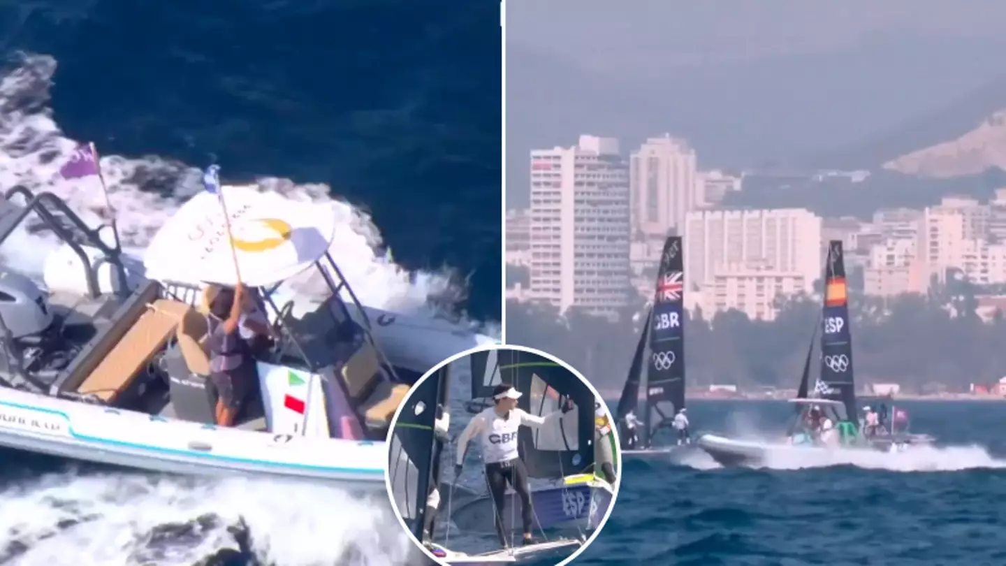 Olympics medal race dramatically abandoned as BBC commentators admit they've 'never seen anything like it'