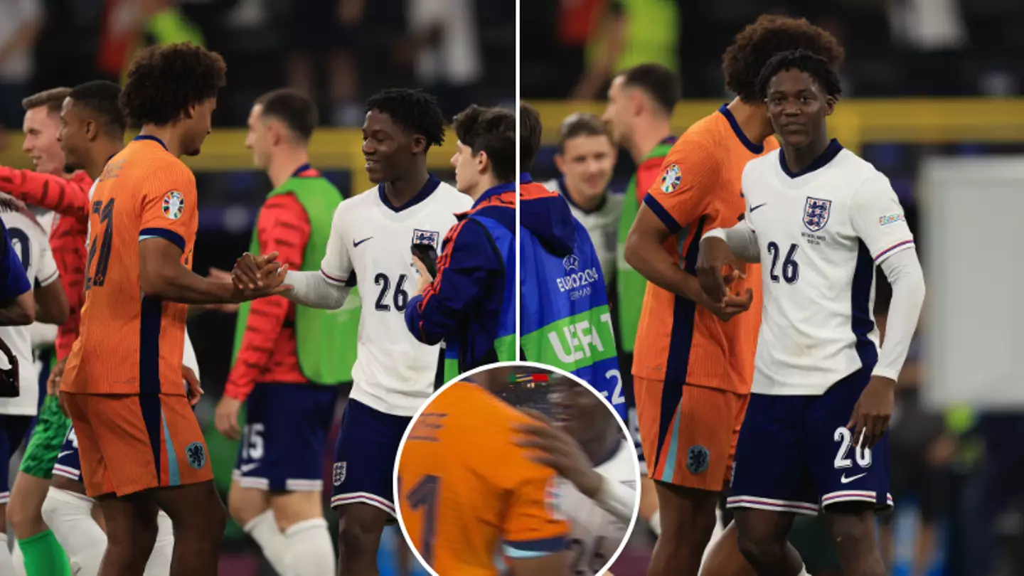 Man Utd fans spot Kobbie Mainoo’s interaction with Joshua Zirkzee at full-time of England win over Netherlands