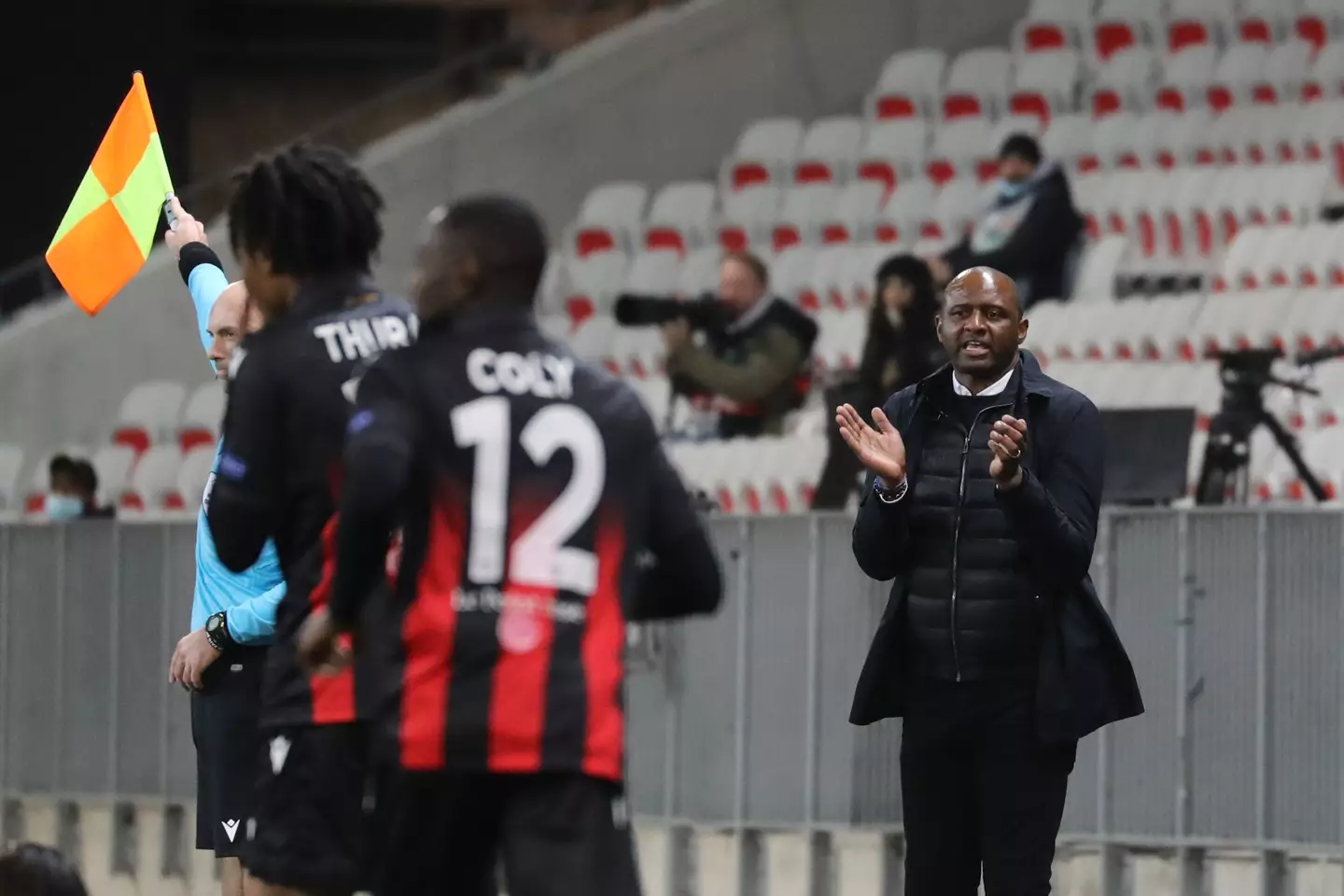 Patrick Vieira coaching French side Nice. Image: VALERY HACHE / Contributor via Getty