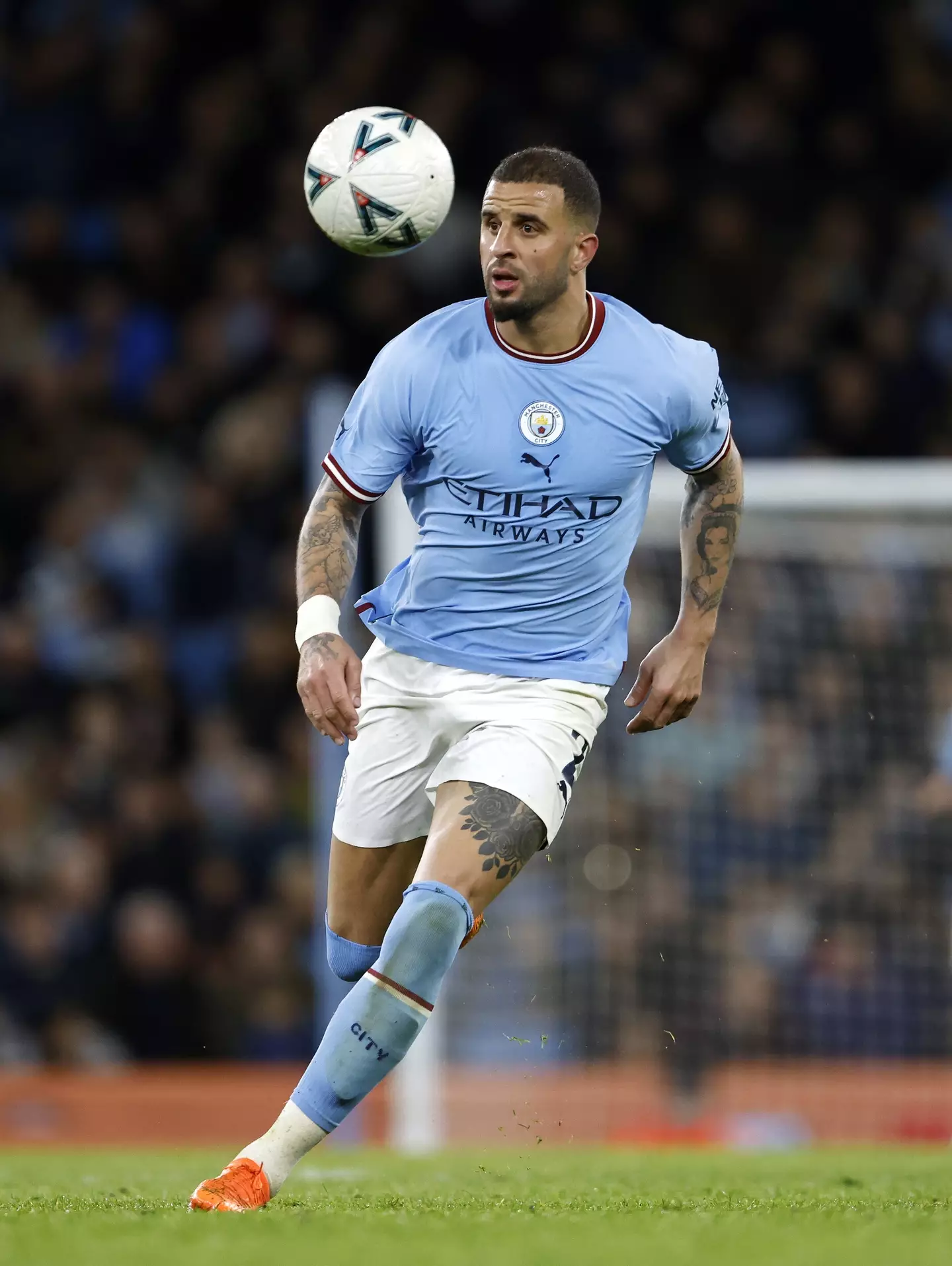 Kyle Walker in action for Manchester City