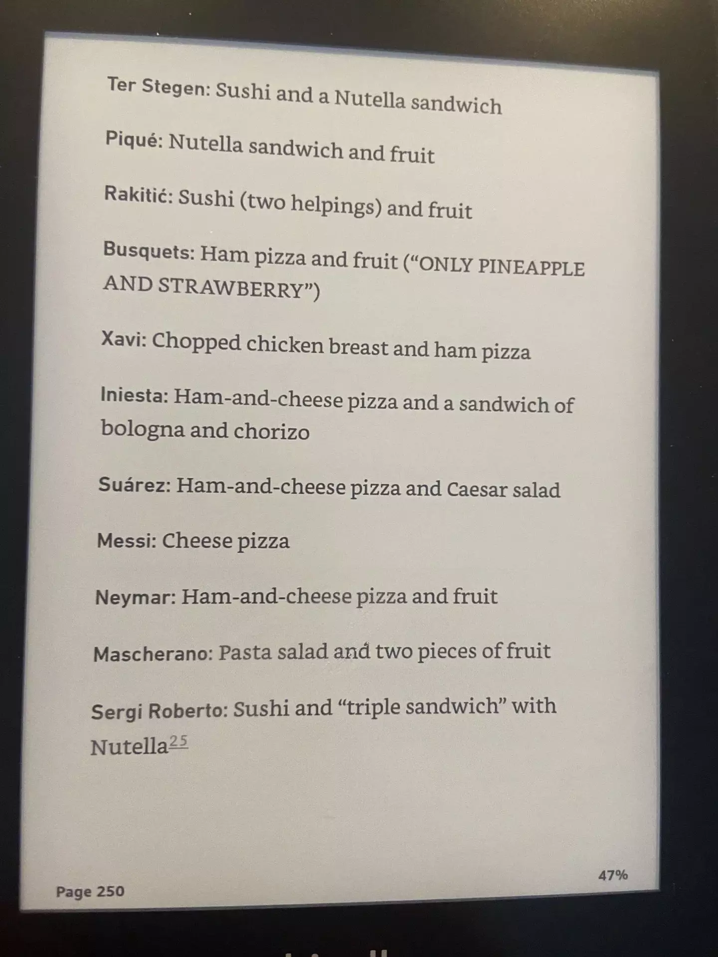 Barcelona's meal orders. Image: Libertad Digital