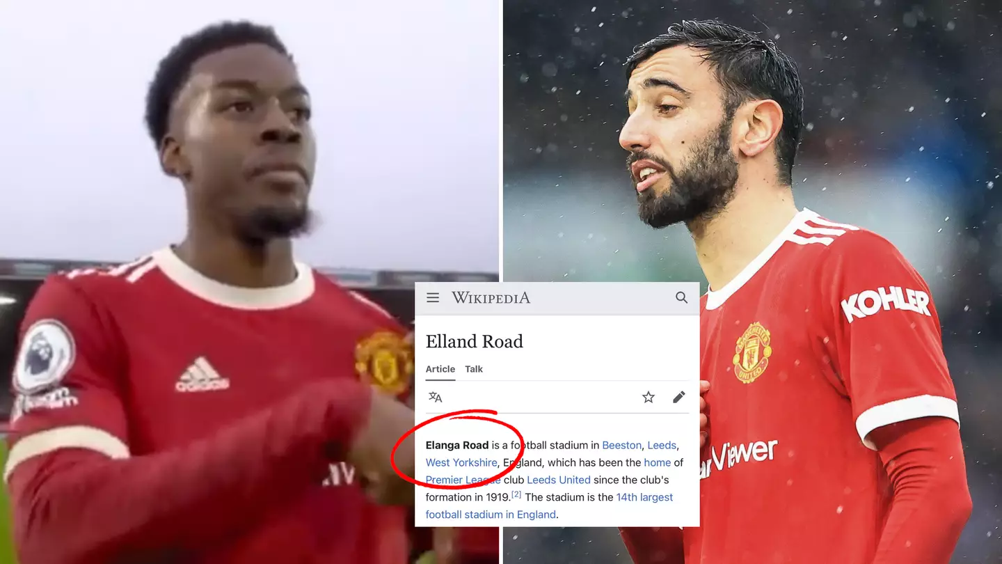Elland Road Has Been Renamed 'Elanga Road' On Wikipedia And Bruno Fernandes Is The Owner