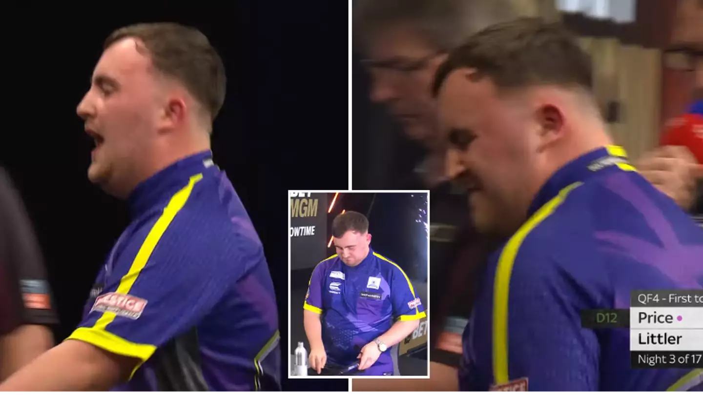 Fans think they know what Luke Littler said after never seen before outburst where he punched himself