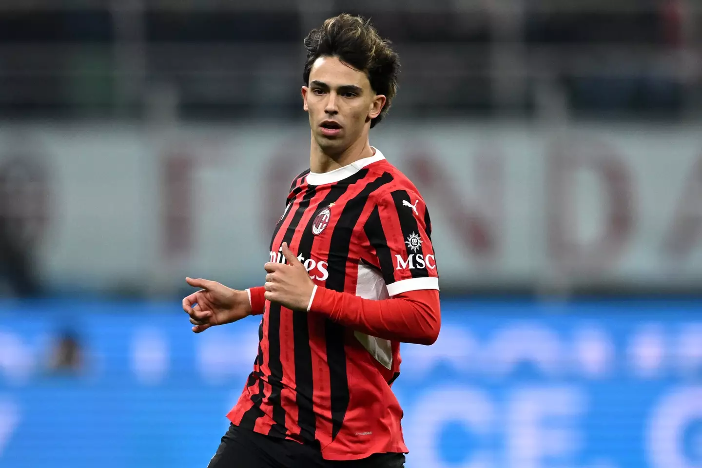 Joao Felix in action for AC Milan. Image: Getty