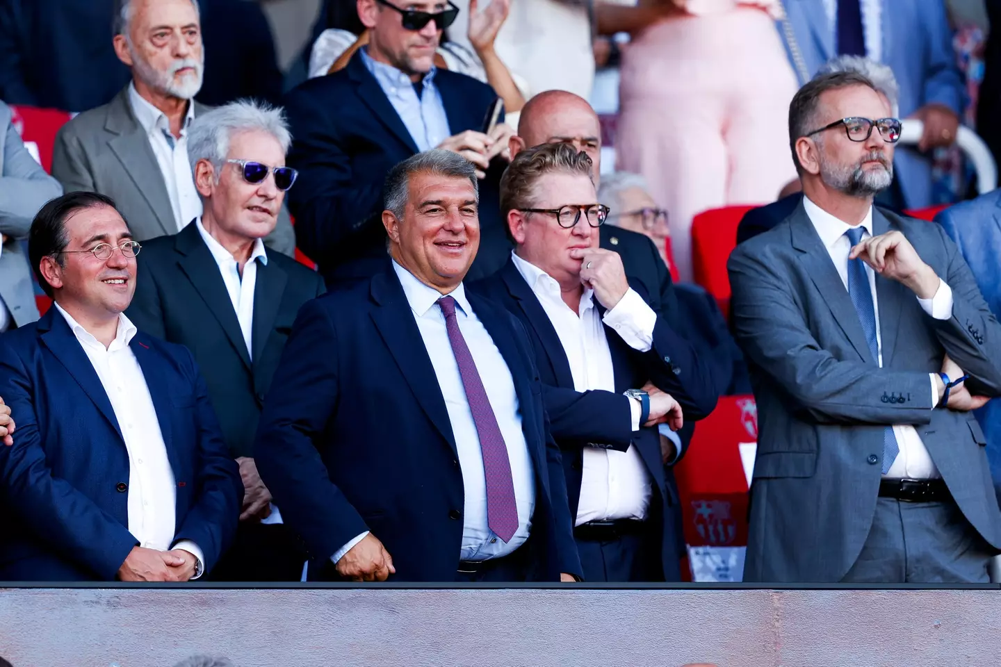 Joan Laporta in attendance for Barcelona vs. Tottenham. Image: Getty