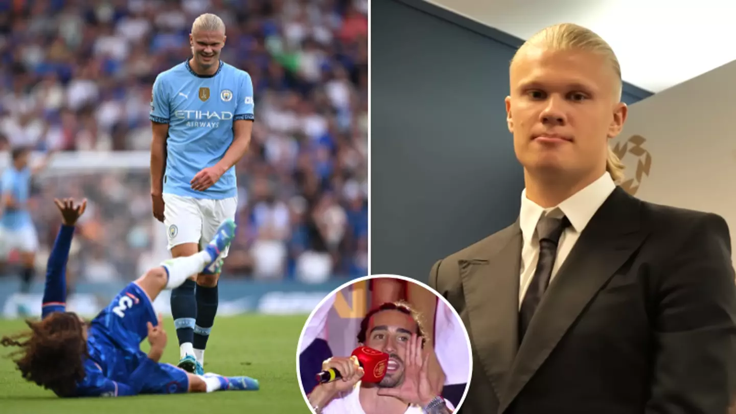 Fans say Erling Haaland 'humbled Marc Cucurella hard' as he finally responds to song about Man City striker going viral