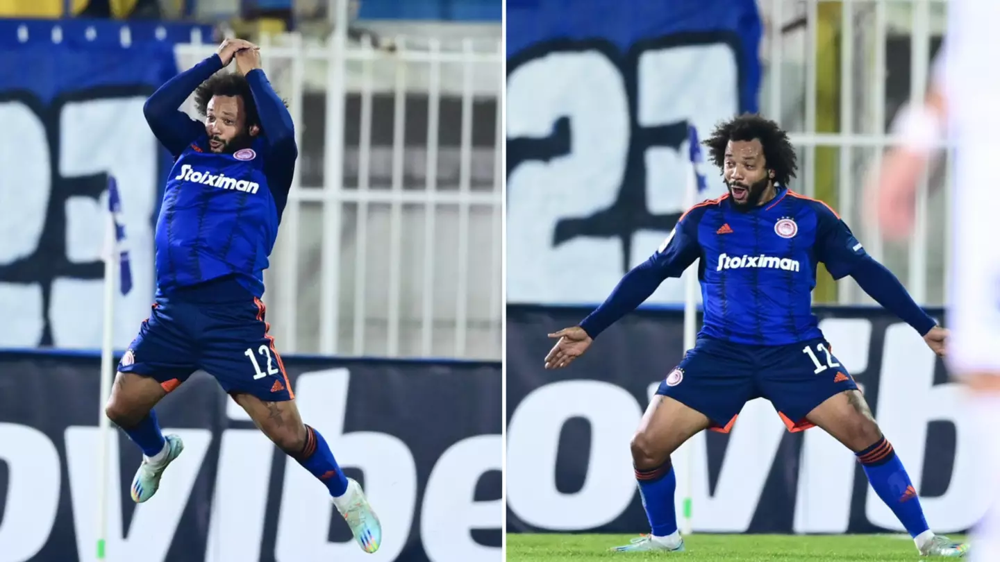 Marcelo did Cristiano Ronaldo’s SIU celebration after scoring for Olympiakos