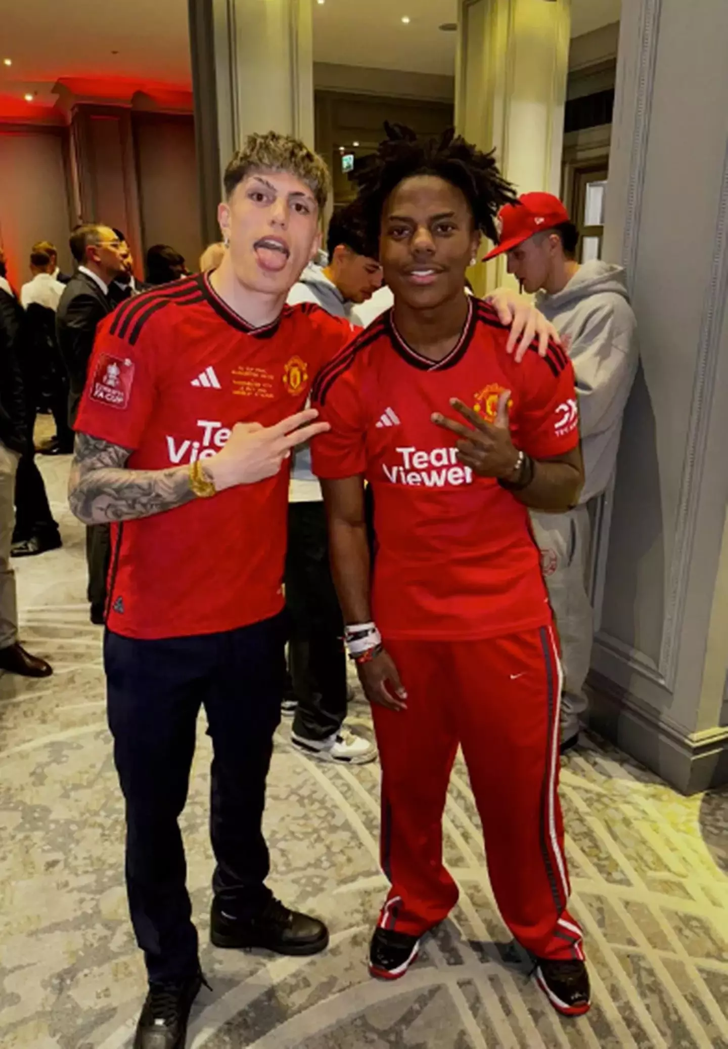 Garnacho is said to have invited IShowSpeed to the after-party. Image credit: Instagram/@ishowspeed